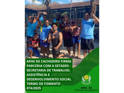 Apae de Cachoeiro firma nova parceira com a SETADES