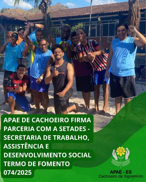 Apae de Cachoeiro firma nova parceira com a SETADES